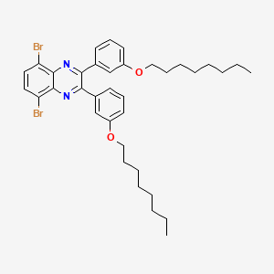 molecular formula C36H44Br2N2O2 B1457698 2,3-双[3-(辛氧基)苯基]-5,8-二溴喹喔啉 CAS No. 565228-31-1