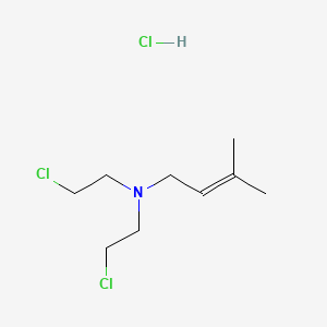 N,N-bis(2-chloroethyl)-3-methylbut-2-en-1-amine;hydrochloride