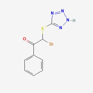 2-Bromo-1-phenyl-2-[(2H-tetrazol-5-yl)sulfanyl]ethan-1-one