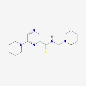 Pyrazinecarbothioamide, 6-(1-piperidinyl)-N-(1-piperidinylmethyl)-