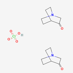 1-Azabicyclo[2.2.2]octan-3-one;perchloric acid