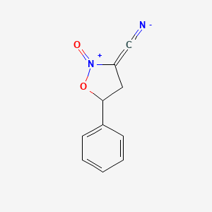 3-Isoxazolecarbonitrile, 4,5-dihydro-5-phenyl-, 2-oxide