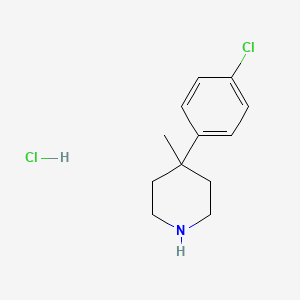 molecular formula C12H17Cl2N B1457711 4-(4-氯苯基)-4-甲基哌啶盐酸盐 CAS No. 324002-54-2