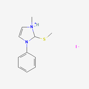 1-Methyl-2-(methylsulfanyl)-3-phenyl-2,3-dihydro-1H-imidazol-1-ium iodide