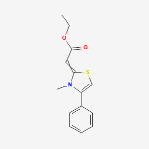 Ethyl (3-methyl-4-phenyl-1,3-thiazol-2(3H)-ylidene)acetate