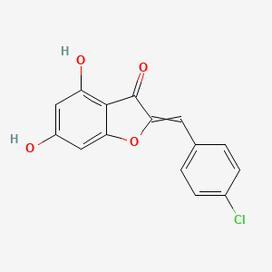 2-[(4-Chlorophenyl)methylidene]-4,6-dihydroxy-1-benzofuran-3(2H)-one