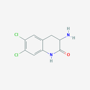 2(1H)-Quinolinone, 3-amino-6,7-dichloro-3,4-dihydro-