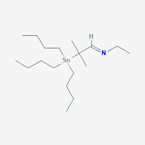 (1E)-N-Ethyl-2-methyl-2-(tributylstannyl)propan-1-imine