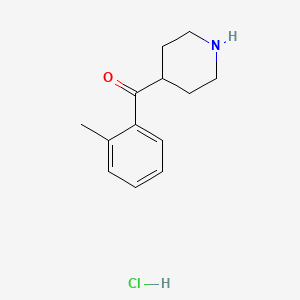 molecular formula C13H18ClNO B1457726 哌啶-4-基(邻甲苯基)甲酮盐酸盐 CAS No. 64671-34-7