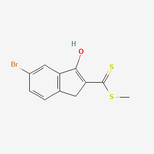 6-Bromo-2-[(methylsulfanyl)(sulfanyl)methylidene]-2,3-dihydro-1H-inden-1-one