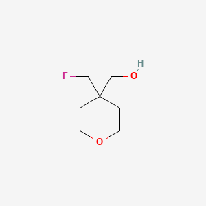 molecular formula C7H13FO2 B1457731 [4-(氟甲基)氧杂-4-基]甲醇 CAS No. 1783691-33-7