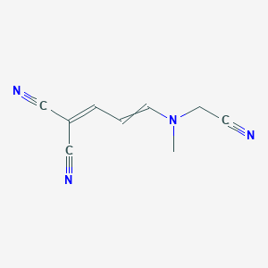 {3-[(Cyanomethyl)(methyl)amino]prop-2-en-1-ylidene}propanedinitrile