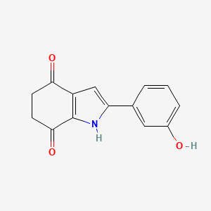 2-(3-Hydroxyphenyl)-5,6-dihydro-1H-indole-4,7-dione