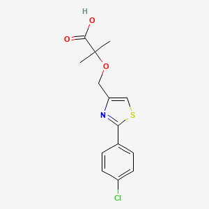 2-{[2-(4-Chlorophenyl)-1,3-thiazol-4-yl]methoxy}-2-methylpropanoic acid