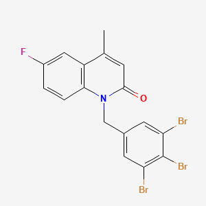 6-Fluoro-4-methyl-1-[(3,4,5-tribromophenyl)methyl]quinolin-2(1H)-one