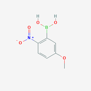 molecular formula C7H8BNO5 B1457742 5-甲氧基-2-硝基苯硼酸 CAS No. 860033-98-3