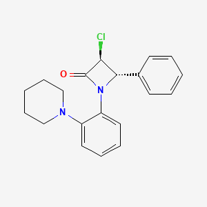 (3S,4S)-3-Chloro-4-phenyl-1-[2-(piperidin-1-yl)phenyl]azetidin-2-one