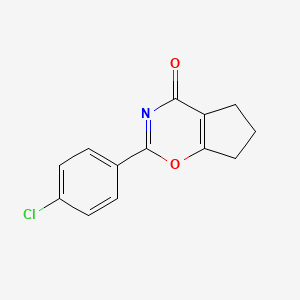 Cyclopent[e]-1,3-oxazin-4(5H)-one, 2-(4-chlorophenyl)-6,7-dihydro-