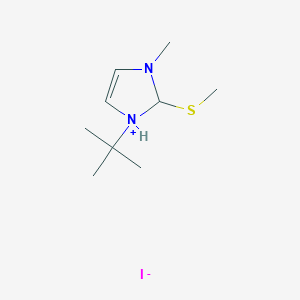 1-tert-Butyl-3-methyl-2-(methylsulfanyl)-2,3-dihydro-1H-imidazol-1-ium iodide