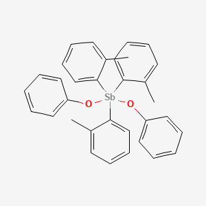 Tris(2-methylphenyl)(diphenoxy)-lambda~5~-stibane