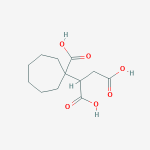 2-(1-Carboxycycloheptyl)butanedioic acid