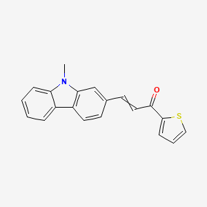 3-(9-Methyl-9H-carbazol-2-YL)-1-(thiophen-2-YL)prop-2-EN-1-one