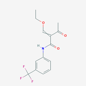 2-(Ethoxymethylidene)-3-oxo-N-[3-(trifluoromethyl)phenyl]butanamide