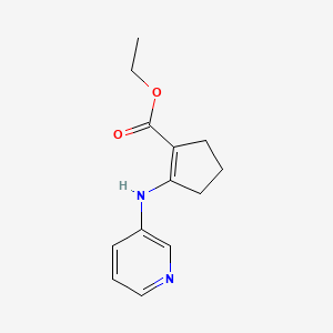 1-Cyclopentene-1-carboxylic acid, 2-(3-pyridinylamino)-, ethyl ester