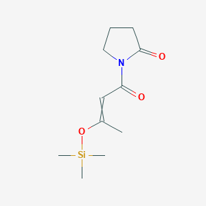 1-{3-[(Trimethylsilyl)oxy]but-2-enoyl}pyrrolidin-2-one