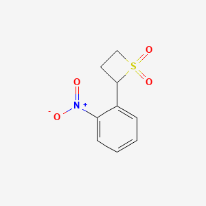 2-(2-Nitrophenyl)-1lambda~6~-thietane-1,1-dione