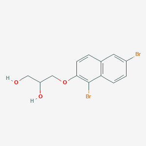 3-[(1,6-Dibromonaphthalen-2-yl)oxy]propane-1,2-diol