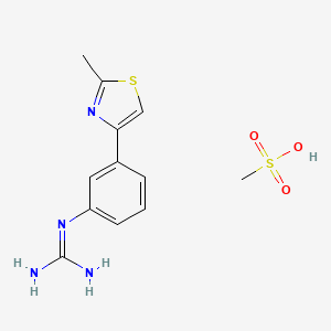 B1457776 N-[3-(2-methyl-1,3-thiazol-4-yl)phenyl]guanidine methanesulfonate CAS No. 1426290-82-5