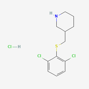 B1457777 3-([(2,6-Dichlorophenyl)sulfanyl]methyl)piperidine hydrochloride CAS No. 1864062-66-7