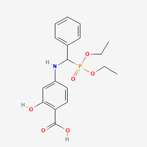 4-{[(Diethoxyphosphoryl)(phenyl)methyl]amino}-2-hydroxybenzoic acid