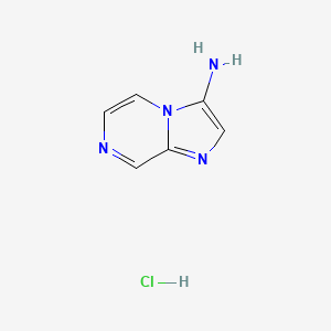 molecular formula C6H7ClN4 B1457783 咪唑并[1,2-a]吡嗪-3-胺盐酸盐 CAS No. 56888-69-8