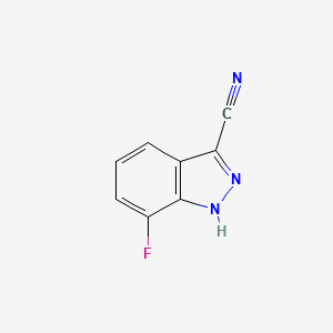 molecular formula C8H4FN3 B1457785 7-氟-1H-吲唑-3-腈 CAS No. 1352395-36-8