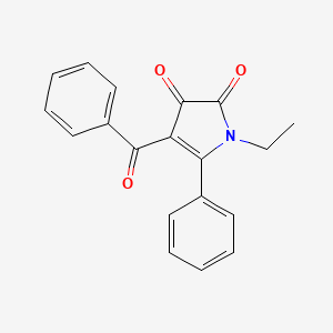 1H-Pyrrole-2,3-dione, 4-benzoyl-1-ethyl-5-phenyl-