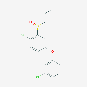 1-Chloro-4-(3-chlorophenoxy)-2-(propane-1-sulfinyl)benzene