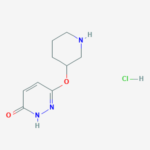 B1457792 6-(piperidin-3-yloxy)pyridazin-3(2H)-one hydrochloride CAS No. 1426291-22-6