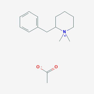 Piperidinium, 1,1-dimethyl-2-(phenylmethyl)-, acetate