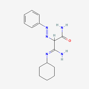 (3Z)-3-Amino-3-(cyclohexylimino)-2-[(E)-phenyldiazenyl]propanamide