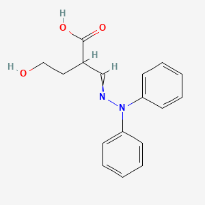 2-[(Diphenylhydrazinylidene)methyl]-4-hydroxybutanoic acid