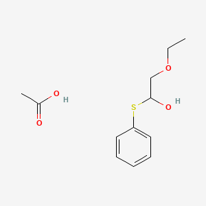 Acetic acid--2-ethoxy-1-(phenylsulfanyl)ethan-1-ol (1/1)