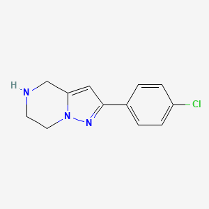 molecular formula C12H12ClN3 B1457797 2-(4-氯苯基)-4,5,6,7-四氢吡唑并[1,5-A]哒嗪 CAS No. 1250443-87-8