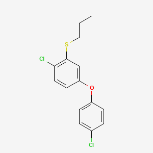 1-Chloro-4-(4-chlorophenoxy)-2-(propylsulfanyl)benzene