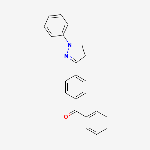 Phenyl[4-(1-phenyl-4,5-dihydro-1H-pyrazol-3-yl)phenyl]methanone