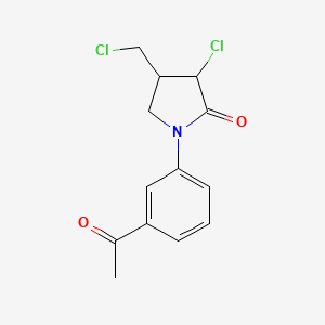 1-(3-Acetylphenyl)-3-chloro-4-(chloromethyl)pyrrolidin-2-one