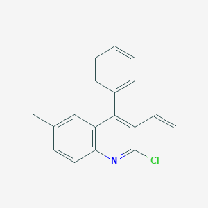 molecular formula C18H14ClN B14578095 Quinoline, 2-chloro-3-ethenyl-6-methyl-4-phenyl- CAS No. 61323-38-4