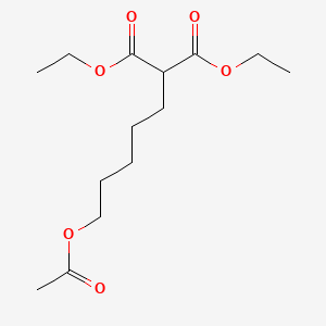 molecular formula C14H24O6 B14578123 Diethyl [5-(acetyloxy)pentyl]propanedioate CAS No. 61502-84-9