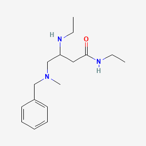 molecular formula C16H27N3O B14578127 Butanamide, N-ethyl-3-(ethylamino)-4-[methyl(phenylmethyl)amino]- CAS No. 61322-09-6